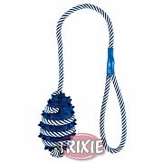 Vrhací rugby míč na fosforeskující šňůře 9 cm / 40 cm