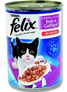 Konzerva Felix kachna + drůbež v želé 400g